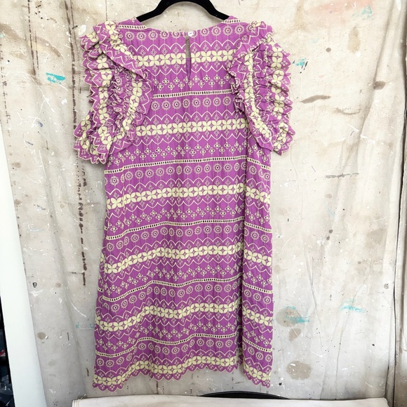 Uncle Frank Eyelet Ruffled Mini Dress - Picture 4 of 4